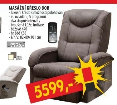 Masážní křeslo BOB béžová K40
