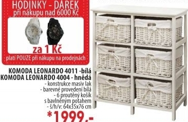 Komoda LEONARDO 6 zásuvek 4011