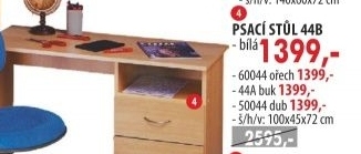 Psací stůl 44 bílá