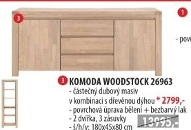Komoda WOODSTOCK dub 26963