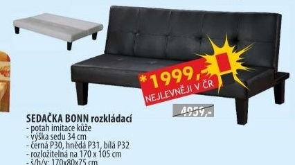 Pohovka BONN černá P30