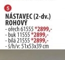 Nástavec rohový 61555 ořech/bílá