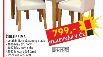 Židle PRIMA černá 3034