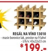 Regál na víno 13010