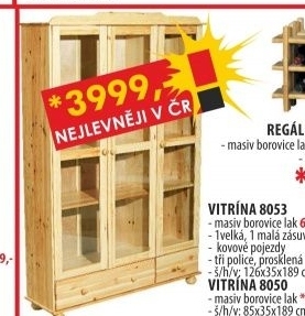 Vitrína třídveřová 8053
