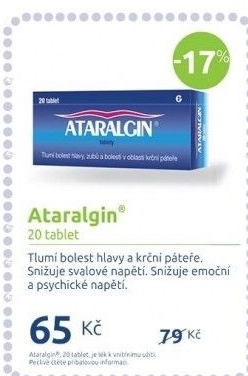 Tablety proti chřipce a bolesti Ataralgin