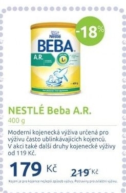 Výživa mléčná proti ublinkávání A.R. Beba Nestlé