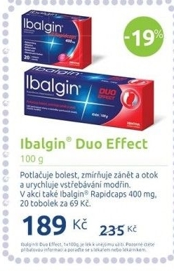 Gel proti bolesti Duo effekt Ibalgin