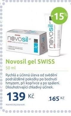 Gel po bodnutí hmyzem Novosil Swiss