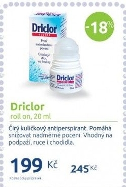 Deodorant kuličkový roll-on Driclor