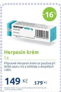 Krém na opary Herpesin