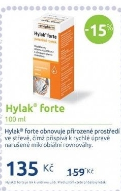 Kapky k obnovení střevní mikroflóry Hylak forte Ratiopharm