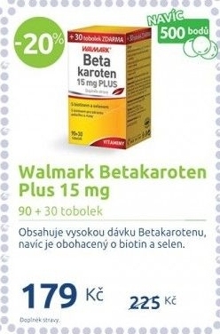 Doplněk stravy Beta-karoten plus Walmark