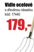 Vidle ocelové 4 hroté s násadou T