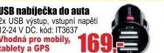 USB nabíječka CONNECT IT CI-176 do auta, 2x USB 2.0, Výstup 5V/2A barva černá