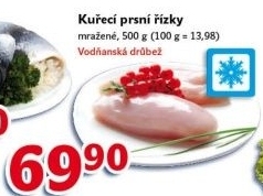 Řízky kuřecí prsní mražené Vodňanské kuře