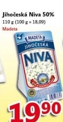 Sýr Niva Jihočeská 50% Madeta