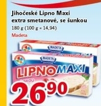 Tavený sýr Jihočeské Lipno Madeta