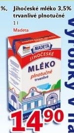 Mléko trvanlivé Jihočeské Madeta - 3,5% plnotučné