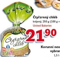 Čtyřzrnný chléb Cerea