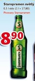 Pivo světlé výčepní 10° Staropramen