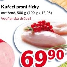 Řízky kuřecí prsní mražené Vodňanské kuře