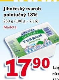 Tvaroh polotučný Jihočeský Madeta