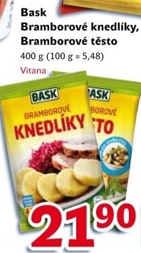 Knedlíky bramborové v prášku Bask