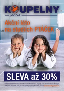 akční leták KOUPELNY Ptáček 6.6.2016-31.8.2016