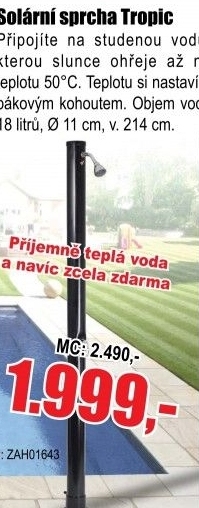 Sprcha solární Tropic