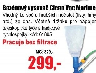Vysavač bazénový Clean Vac Marimex
