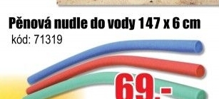 Pěnová nudle do vody 147 x 6 cm