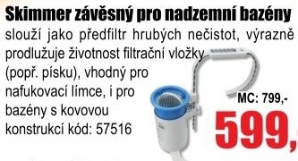 Skimmer závěsný pro nadzemní bazény