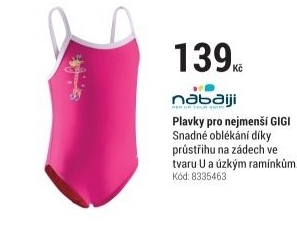 JEDNODÍLNÉ PLAVKY PRO NEJMENŠÍ RŮŽOVÉ S POTISKEM GIGI