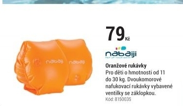 ORANŽOVÉ RUKÁVKY SE DVĚMA VZDUCHOVÝMI KOMORAMI PRO DĚTI 11 – 30 KG