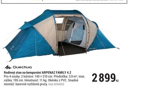 STAN PRO ČTYŘI OSOBY ARPENAZ FAMILY 4.2 SE DVĚMA LOŽNICEMI