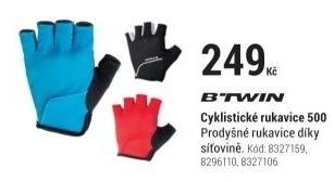 CYKLISTICKÉ RUKAVICE 500 MODRÉ