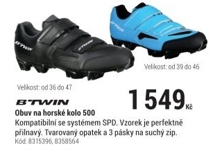 CYKLISTICKÁ OBUV 500 NA HORSKÉ KOLO ČERNO-BÍLÁ