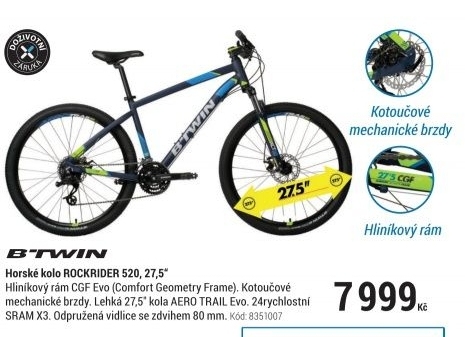 HORSKÉ KOLO ROCKRIDER 520 ČERNÉ