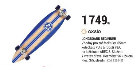 LONGBOARD BEGINNER MODRÝ