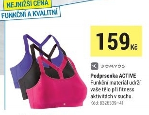 PODPRSENKA ACTIVE NA FITNESS MODRÁ