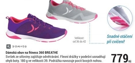DÁMSKÁ OBUV 360 BREATHE NA FITNESS FIALOVO-RŮŽOVÁ