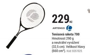 TENISOVÁ RAKETA 700 ČERNÁ
