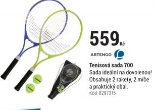 DVĚ TENISOVÉ RAKETY 700 MODRÁ A ŽLUTÁ