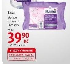 Micelární ubrousky Balea