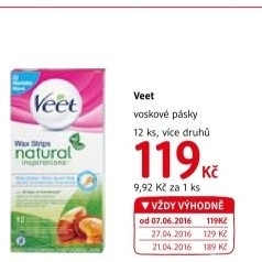 Pásky depilační Veet