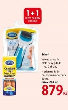 Pilník elektrický na chodidla Velvet smooth Scholl