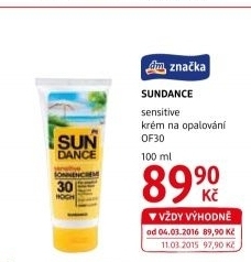 Krémový gel na opalování OF 30 Sensitive Sundance