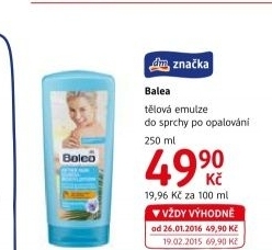 Emulze do sprchy po opalování Balea