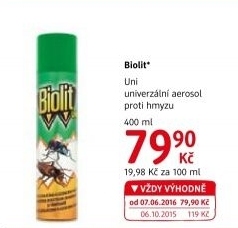 Přpravek proti létajícímu a lezoucímu hmyzu sprej Uni Biolit